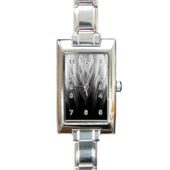 Feather Graphic Design Background Rectangle Italian Charm Watch by BangZart