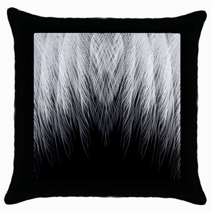 Feather Graphic Design Background Throw Pillow Case (Black)