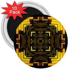 Abstract Glow Kaleidoscopic Light 3  Magnets (10 Pack)  by BangZart