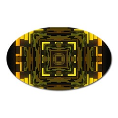 Abstract Glow Kaleidoscopic Light Oval Magnet by BangZart