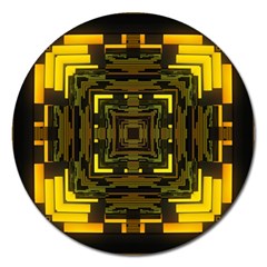 Abstract Glow Kaleidoscopic Light Magnet 5  (round) by BangZart