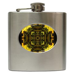 Abstract Glow Kaleidoscopic Light Hip Flask (6 Oz) by BangZart