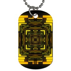 Abstract Glow Kaleidoscopic Light Dog Tag (two Sides) by BangZart