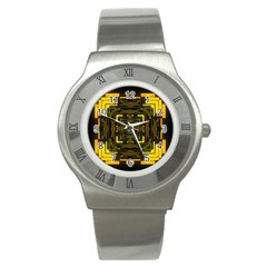 Abstract Glow Kaleidoscopic Light Stainless Steel Watch by BangZart