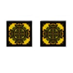 Abstract Glow Kaleidoscopic Light Cufflinks (Square) Front(Pair)