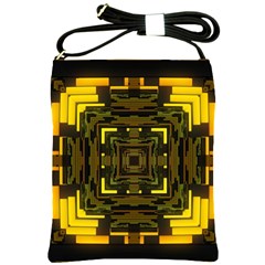 Abstract Glow Kaleidoscopic Light Shoulder Sling Bags by BangZart