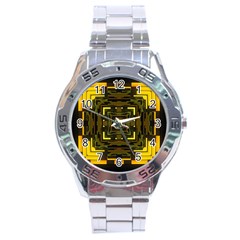 Abstract Glow Kaleidoscopic Light Stainless Steel Analogue Watch by BangZart