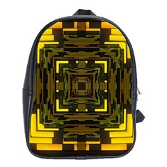 Abstract Glow Kaleidoscopic Light School Bags (xl)  by BangZart