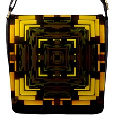 Abstract Glow Kaleidoscopic Light Flap Messenger Bag (s) by BangZart