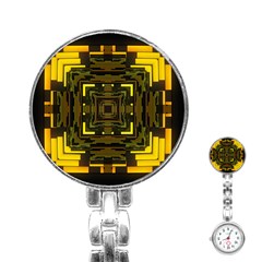 Abstract Glow Kaleidoscopic Light Stainless Steel Nurses Watch by BangZart