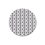 Pattern Background Texture Black Magnet 3  (Round) Front