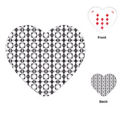 Pattern Background Texture Black Playing Cards (heart)  by BangZart