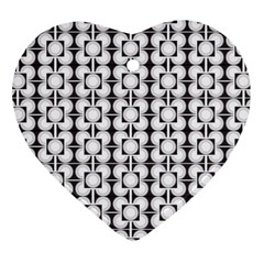 Pattern Background Texture Black Heart Ornament (two Sides) by BangZart