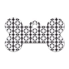 Pattern Background Texture Black Dog Tag Bone (two Sides) by BangZart