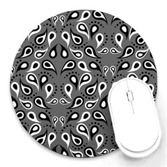 Paisley Pattern Paisley Pattern Round Mousepads by BangZart