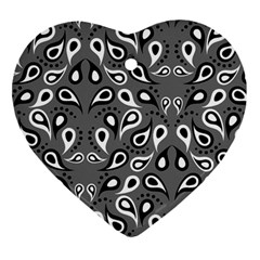 Paisley Pattern Paisley Pattern Heart Ornament (two Sides) by BangZart