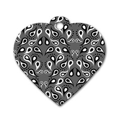 Paisley Pattern Paisley Pattern Dog Tag Heart (two Sides) by BangZart