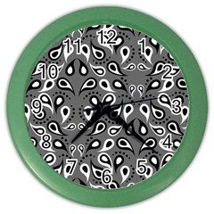 Paisley Pattern Paisley Pattern Color Wall Clocks by BangZart