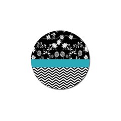 Flowers Turquoise Pattern Floral Golf Ball Marker (4 Pack) by BangZart