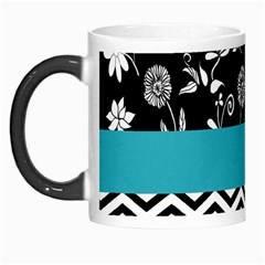 Flowers Turquoise Pattern Floral Morph Mugs by BangZart