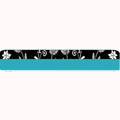 Flowers Turquoise Pattern Floral Small Bar Mats by BangZart