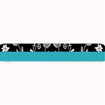 Flowers Turquoise Pattern Floral Small Bar Mats 24 x4  Bar Mat