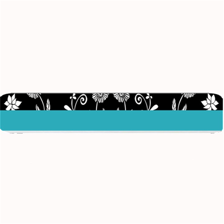 Flowers Turquoise Pattern Floral Small Bar Mats