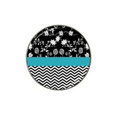 Flowers Turquoise Pattern Floral Hat Clip Ball Marker (10 Pack) by BangZart