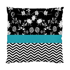 Flowers Turquoise Pattern Floral Standard Cushion Case (one Side) by BangZart