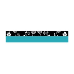 Flowers Turquoise Pattern Floral Flano Scarf (mini) by BangZart