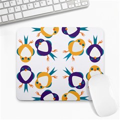 Pattern Circular Birds Large Mousepads by BangZart