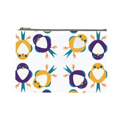 Pattern Circular Birds Cosmetic Bag (large)  by BangZart