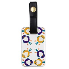 Pattern Circular Birds Luggage Tags (one Side)  by BangZart