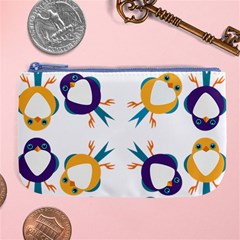 Pattern Circular Birds Large Coin Purse