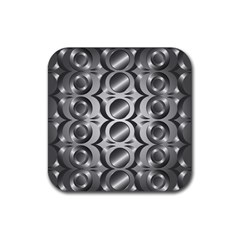 Metal Circle Background Ring Rubber Coaster (square)  by BangZart