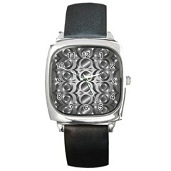 Metal Circle Background Ring Square Metal Watch by BangZart