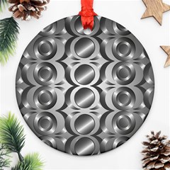 Metal Circle Background Ring Round Ornament (two Sides) by BangZart