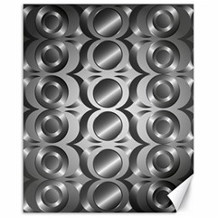 Metal Circle Background Ring Canvas 16  X 20   by BangZart