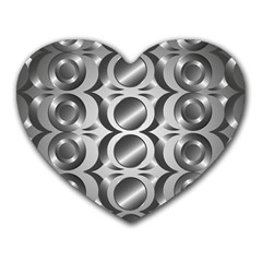 Metal Circle Background Ring Heart Mousepads by BangZart