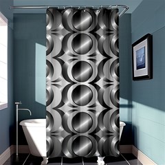 Metal Circle Background Ring Shower Curtain 36  X 72  (stall)  by BangZart