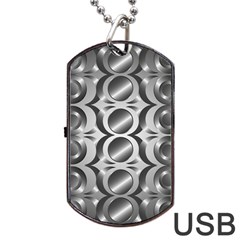 Metal Circle Background Ring Dog Tag Usb Flash (two Sides) by BangZart