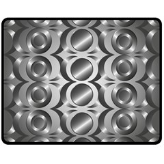 Metal Circle Background Ring Double Sided Fleece Blanket (medium)  by BangZart