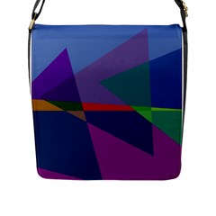 Abstract #415 Tipping Point Flap Messenger Bag (l)  by RockettGraphics