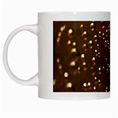 Festive Bubbles Sparkling Wine Champagne Golden Water Drops White Mugs by yoursparklingshop