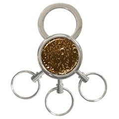 Festive Bubbles Sparkling Wine Champagne Golden Water Drops 3-ring Key Chains by yoursparklingshop