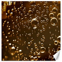 Festive Bubbles Sparkling Wine Champagne Golden Water Drops Canvas 16  X 16   by yoursparklingshop