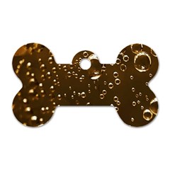 Festive Bubbles Sparkling Wine Champagne Golden Water Drops Dog Tag Bone (one Side) by yoursparklingshop