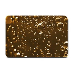 Festive Bubbles Sparkling Wine Champagne Golden Water Drops Small Doormat  by yoursparklingshop