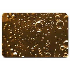 Festive Bubbles Sparkling Wine Champagne Golden Water Drops Large Doormat  by yoursparklingshop