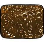 Festive Bubbles Sparkling Wine Champagne Golden Water Drops Double Sided Fleece Blanket (Mini)  35 x27  Blanket Back